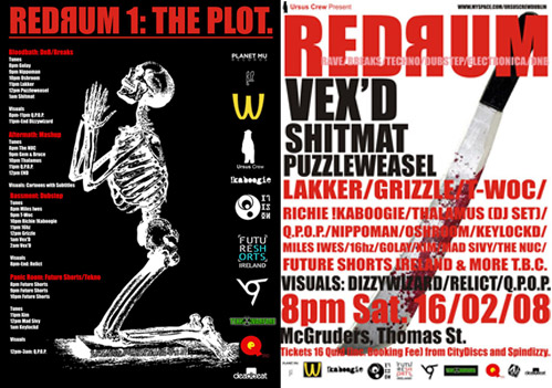 redrum 001 flyer